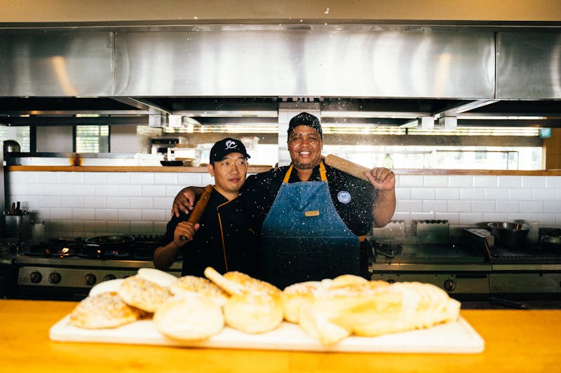 Dions team members working together in the restaurant